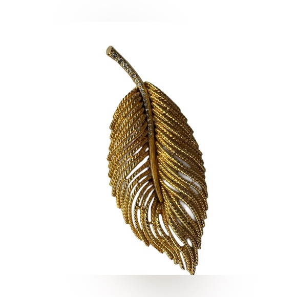 Genuine KENNETH LANE gold leaf brooch pin rare - Picture 8 of 10